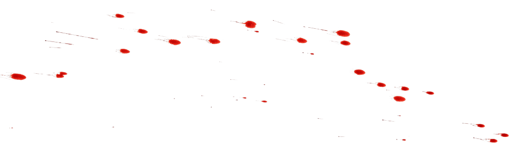 Cast-off bloodstain pattern on a vertical surface - Bloodstain Pattern Analysis Training
