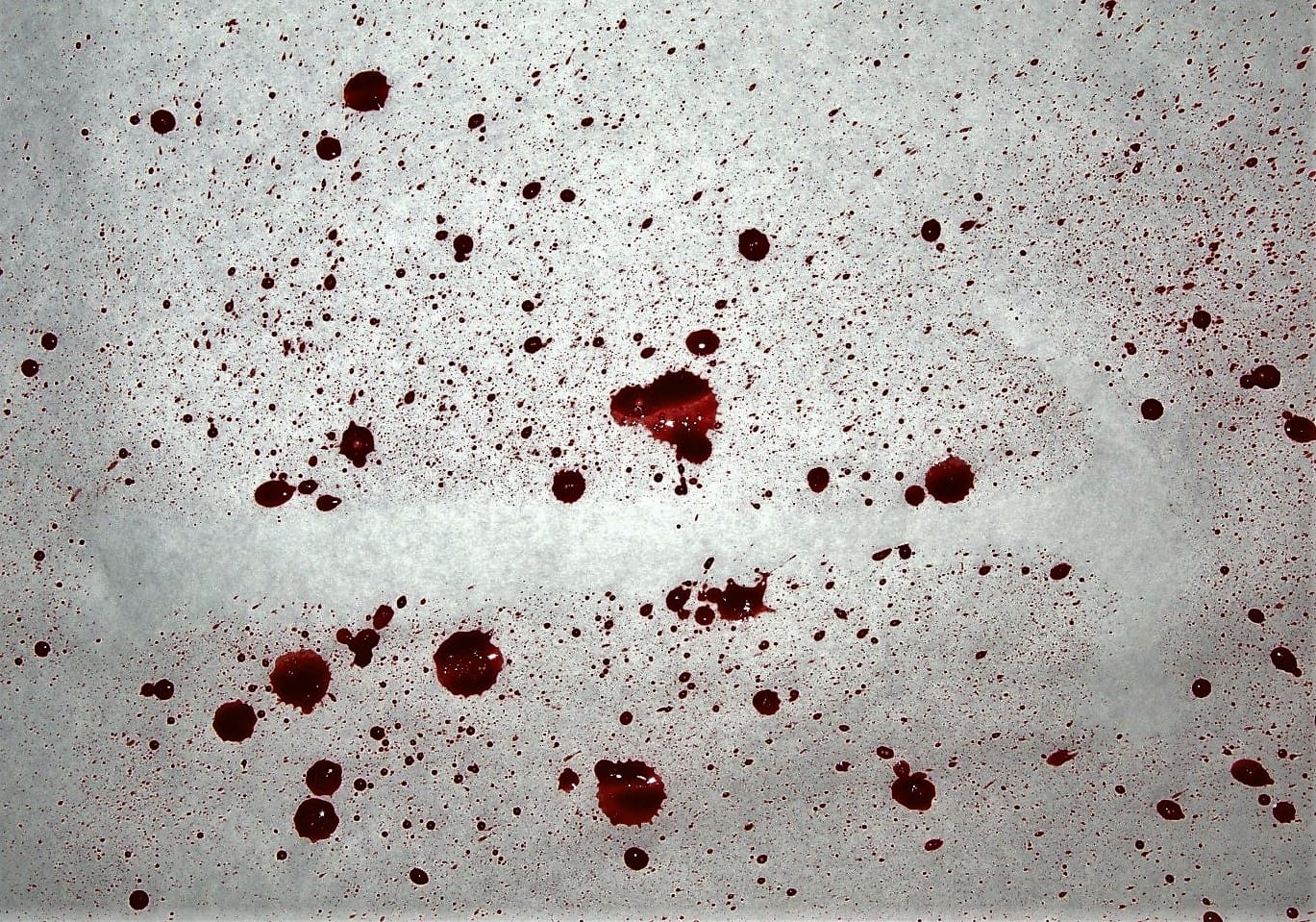Void pattern in blood on a horizontal surface - Bloodstain Pattern Analysis Training
