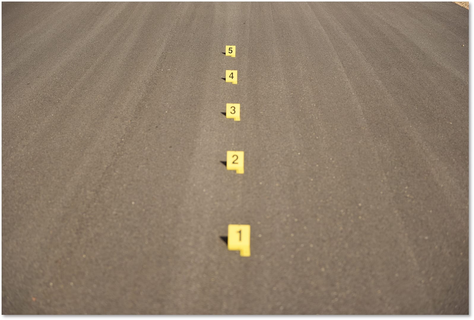 Evidence Placard #5 in focus