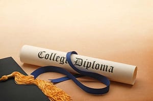 Diploma and cap - Forensic science degree