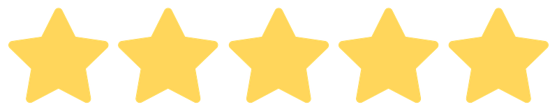 Five golden stars representing a 5-Star Review for John Calvin Gaziano - Pinnacle Forensics